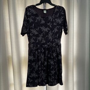 Chic Purple Floral  Dress